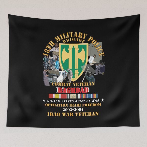 Item preview, Army - 18th MP Bde - Iraq Vet  w  BAGHDAD  OIF 2003-4 IRAQ SVC Ribbons designed and sold by Military Insignia Products.