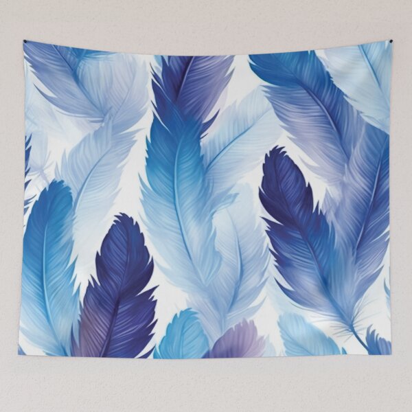 Item preview, Blue elegant feathers pattern designed and sold by AdrianGrosu.