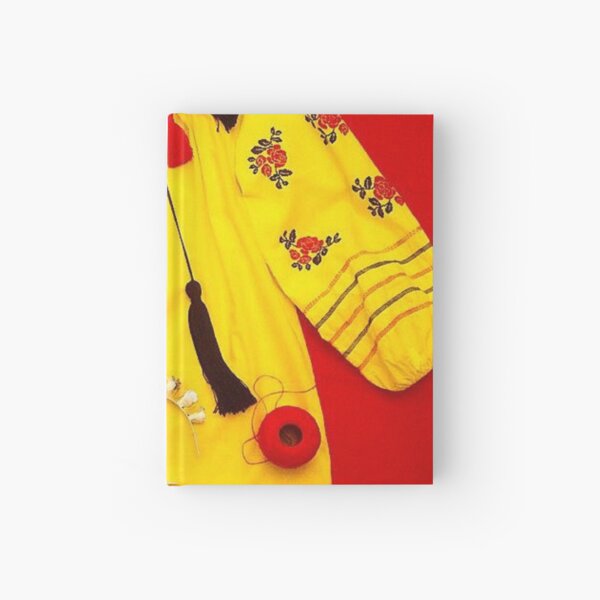 colorful shirt with embroidery and pompons Hardcover Journal