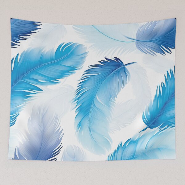 Item preview, Blue elegant feathers pattern designed and sold by AdrianGrosu.