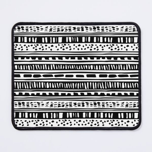 Item preview, Black white border abstract tribal seamless pattern designed and sold by essskina.