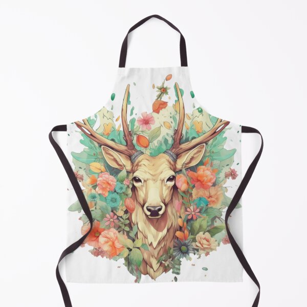 Item preview, Floral Majesty: Illustrated Elk Head Art designed and sold by lg whittaker.