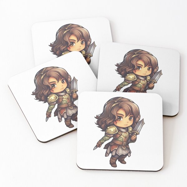 Item preview, dnd human female fighter sticker designed and sold by TellezStickers.