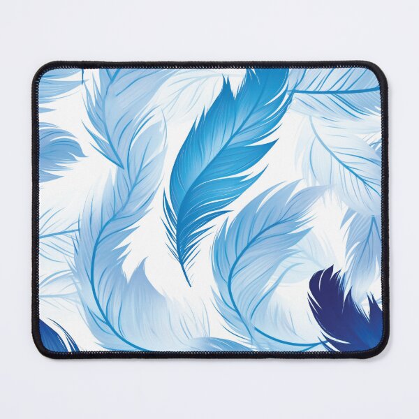 Item preview, Blue elegant feathers pattern designed and sold by AdrianGrosu.