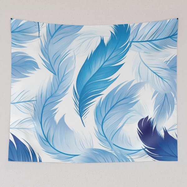 Item preview, Blue elegant feathers pattern designed and sold by AdrianGrosu.