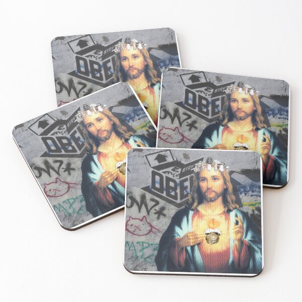 Item preview, Sacred Majesty: Jesus with Crown of Mushrooms designed and sold by lg whittaker.