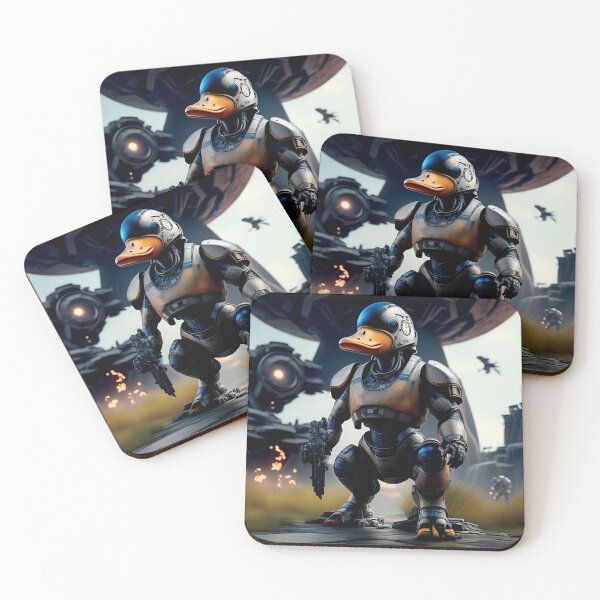 Item preview, Hyperrealistic Portrait of Anthropomorphic Cyber Soldier Duck. - Digital art style designed and sold by PixelSpectrum.
