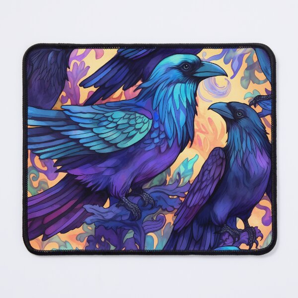 Item preview, Ravens in Colorful Splendor designed and sold by SweetWhiskers.