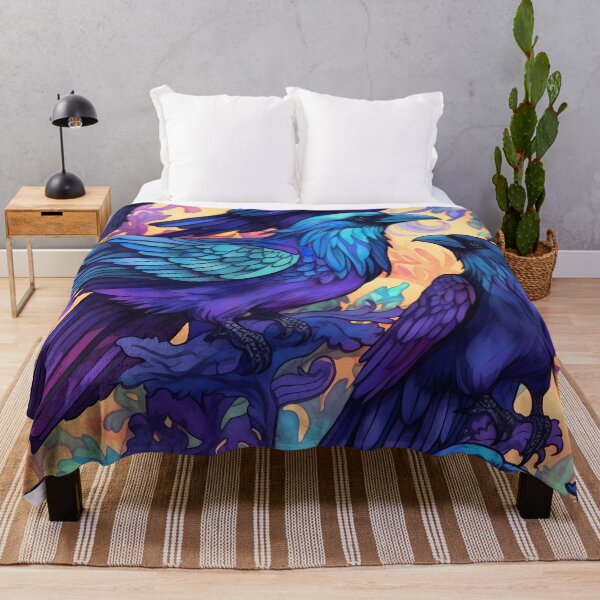 Item preview, Ravens in Colorful Splendor designed and sold by SweetWhiskers.