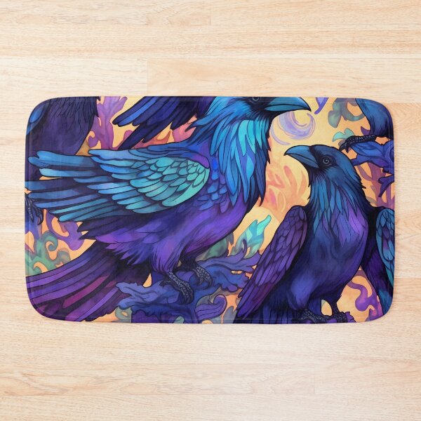 Item preview, Ravens in Colorful Splendor designed and sold by SweetWhiskers.