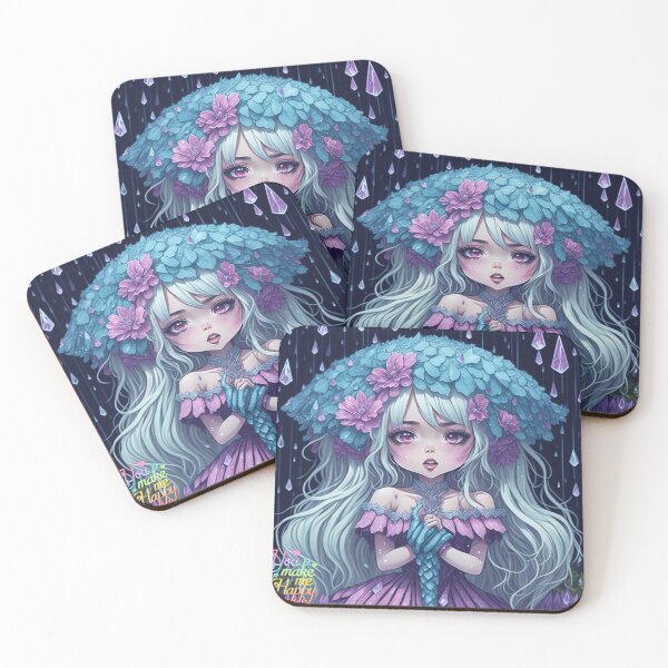 Item preview, Diamond Rain: The Luminous Portrait of a Joyful Kawaii Girl designed and sold by CreateUniverse.
