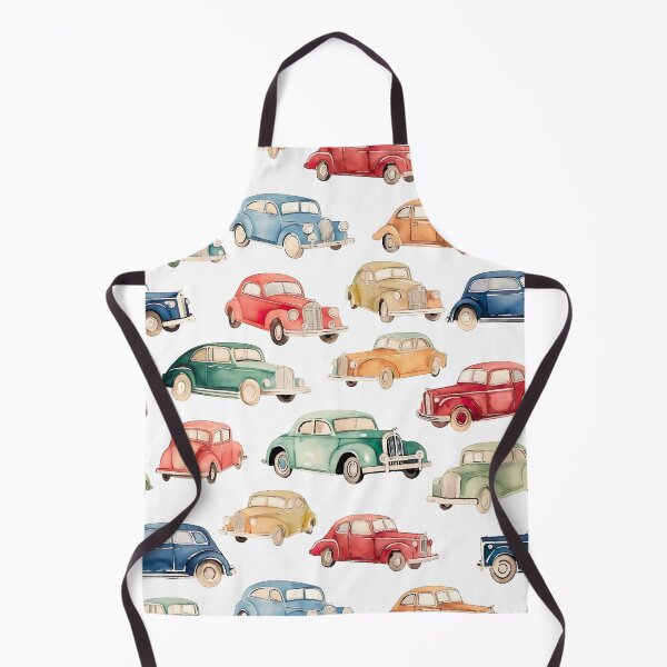Item preview, Watercolour Vintage Cars Pattern designed and sold by PatternStudios.
