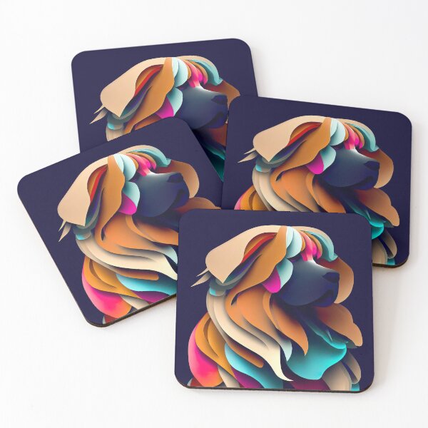 Item preview, Abstract Leonberger in Vibrant and Colorful Art - Dogs Portrait designed and sold by Woof-n-Wear.