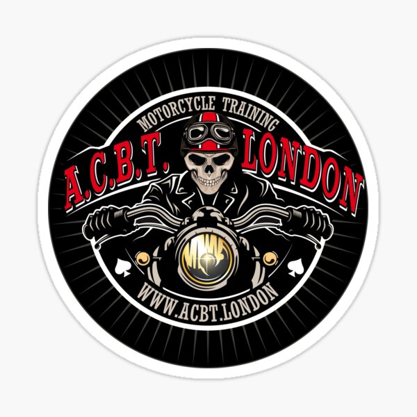 ACBT London Biker Skull Sticker