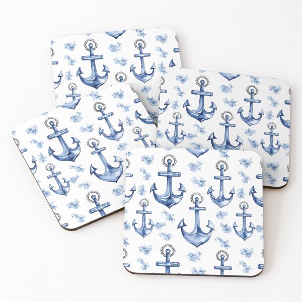 Item preview, Serenity at Sea - Watercolor Blue Anchor designed and sold by MelodySimmons.