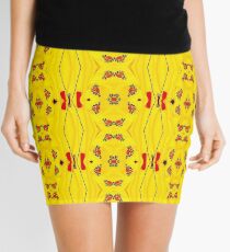 Yellow-red pattern Mini Skirt