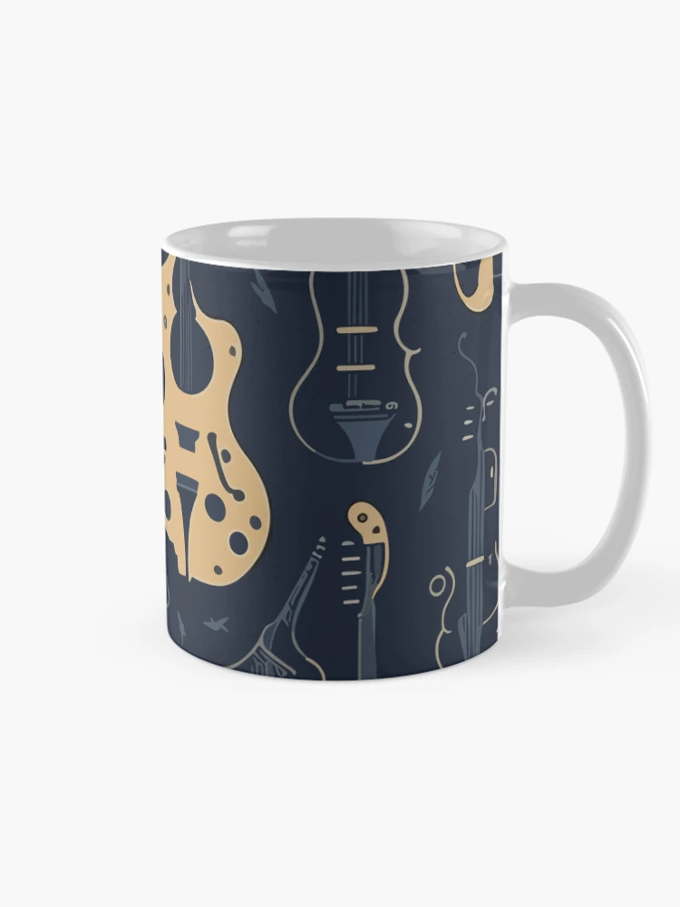 Thumbnail 3 of 6, Coffee Mug, Modern Abstract Musical Instruments Pattern designed and sold by DesignCentrum.
