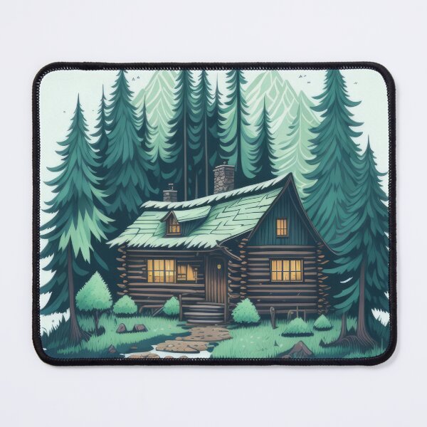 Item preview, Cute mountain log cabin design - Cabin in the woods designed and sold by ROBIN MACGREGOR.