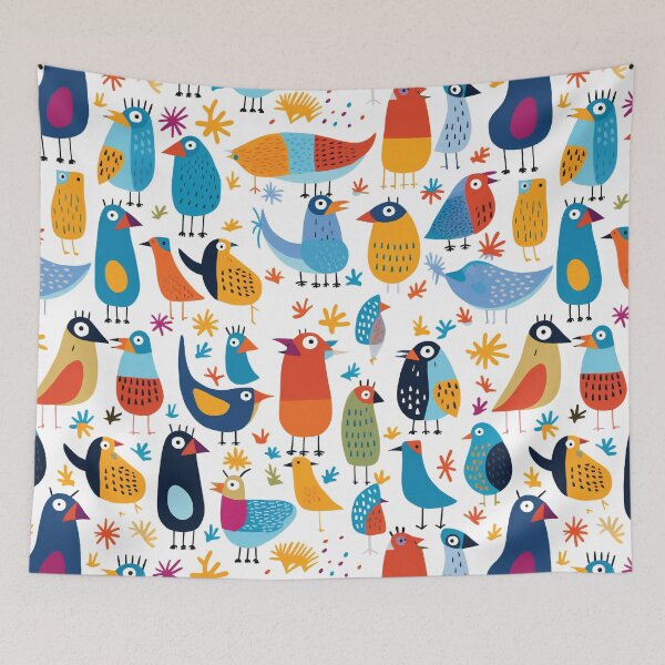 Artikelvorschau, Funny Colorful Cartoon Birds entworfen und verkauft von AdrianGrosu.