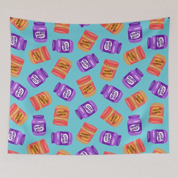Item preview, peanut butter and jelly jars - teal designed and sold by littlearrow.