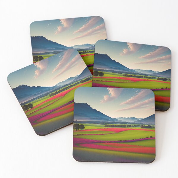 Item preview, A Stylized, Impressionistic View of a Rolling Countryside With Soft Brushstrokes and Muted Colors, Ai Generated Art designed and sold by AiGens.