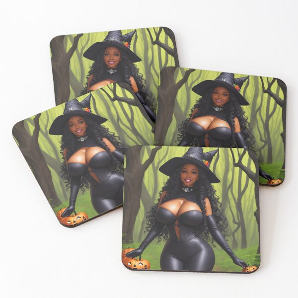 Item preview, Beautiful Smiling Black Witch in the Forest designed and sold by allhistory.