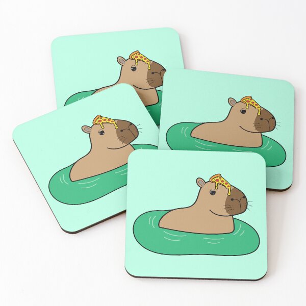Item preview, Kawaii Pizza Capybara designed and sold by SunMoonMilk.