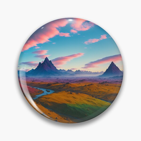 Item preview, Vibrant and Colorful Misty Mountain Landscapes, Ai Generated Art designed and sold by AiGens.