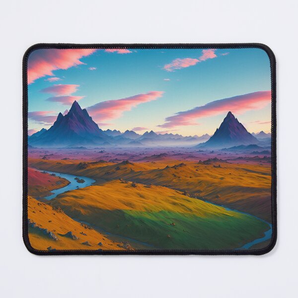 Item preview, Vibrant and Colorful Misty Mountain Landscapes, Ai Generated Art designed and sold by AiGens.
