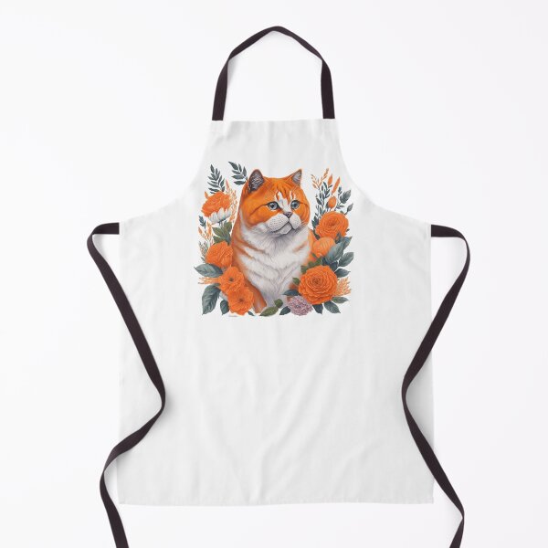 Item preview, Cute Orange British Shorthair with Flowers designed and sold by Clipartopia.