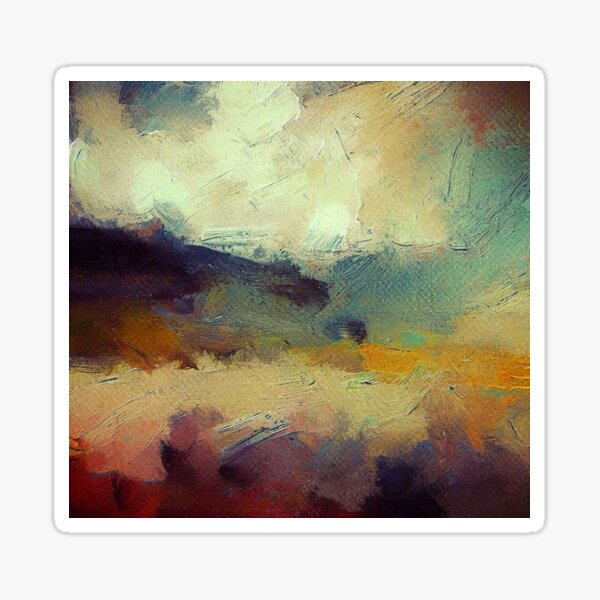 Oil painting art Sticker