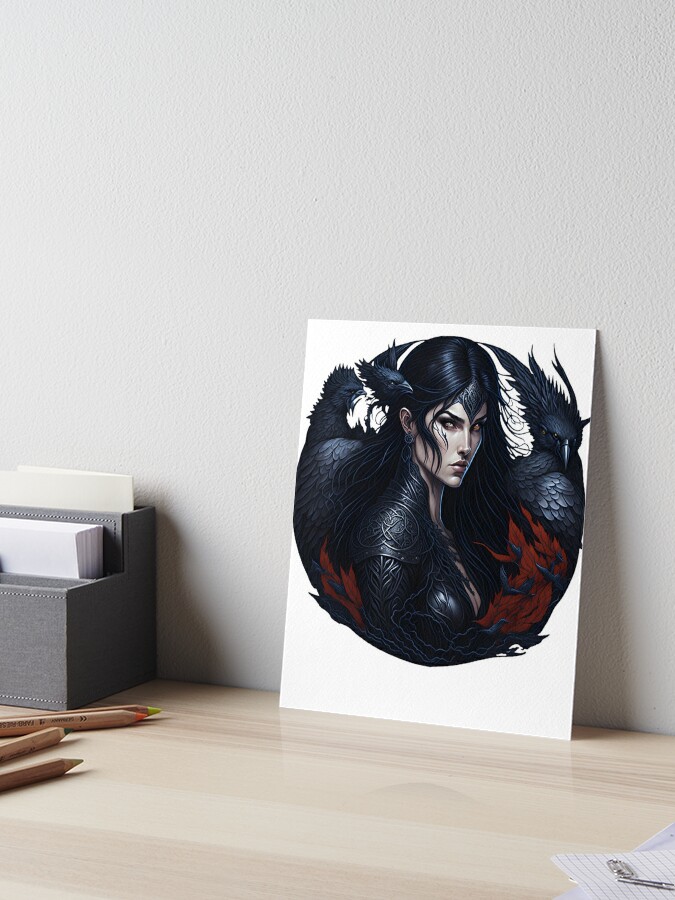 Morrigan, Celtic goddess of war and destruction Art Board Print by  Náiade's Room