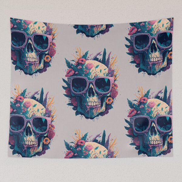 Item preview, Flower Decorated Skull designed and sold by Ekramul Haque.