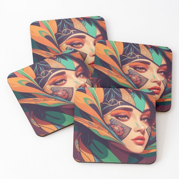 Item preview, Abstract women colorful t shirt design designed and sold by Printips store.