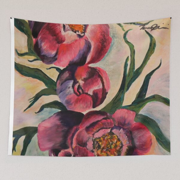 Item preview, Flamboyant Friends - Original Artwork Peonies by Rebekah Aramini Lupo designed and sold by BodyIllumin.