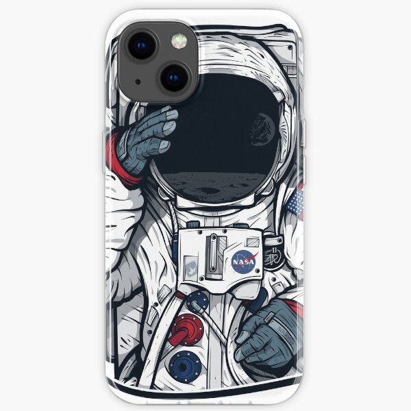 Apollo Lunar Mission Astronaut Illustration (SPACE YO) iPhone Soft Case