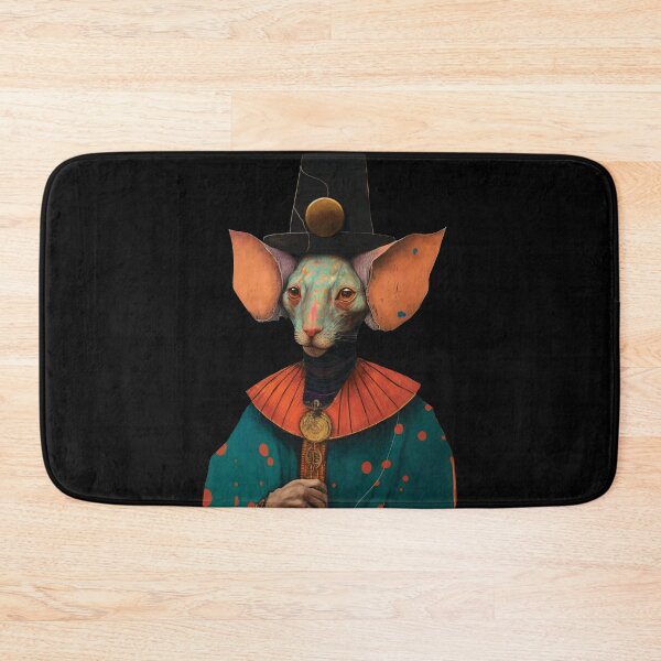 Item preview, Colorful magical Peterbald Cat in Hat designed and sold by bellabitis.
