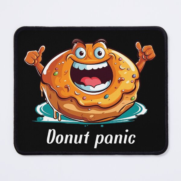 Item preview, Cartoon-style Donut - "Donut Panic" designed and sold by SADStyleDesigns.