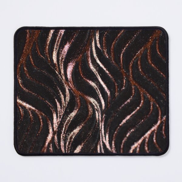 Item preview, Rosegold Elegance: Waves of Beauty on Black" designed and sold by SoulthreadzStudio.