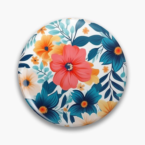 Item preview, Acrylic Pastel Bright Summer Flowers | Colorful Floral Pattern designed and sold by BoredF.
