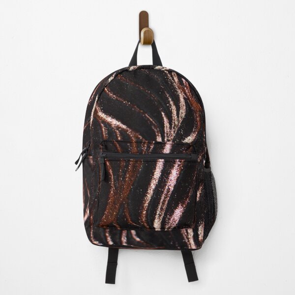 Item preview, Rosegold Elegance: Waves of Beauty on Black" designed and sold by SoulthreadzStudio.