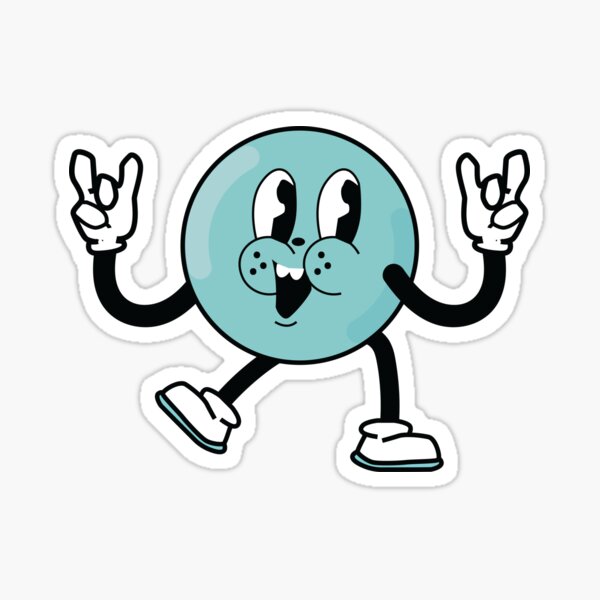 Personnage de boule de gomme rétro Sticker