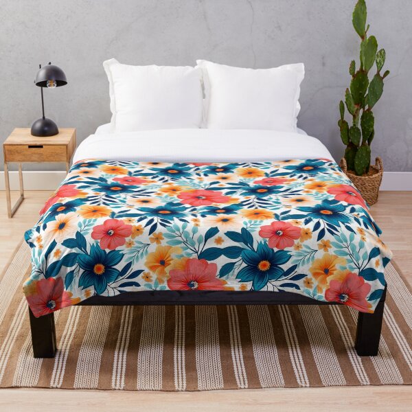Item preview, Acrylic Pastel Bright Summer Flowers | Colorful Floral Pattern designed and sold by BoredF.