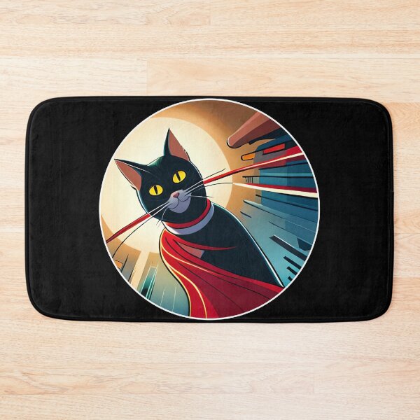 Item preview, Superhero Black Cat Super Cat designed and sold by OliversCat.