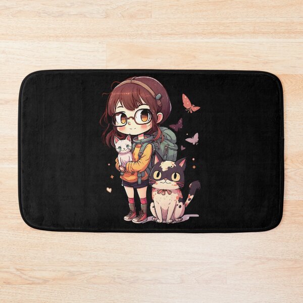 Item preview, Funny Girl & Cats Kawaii Anime Cat Lovers designed and sold by SecretDicer.