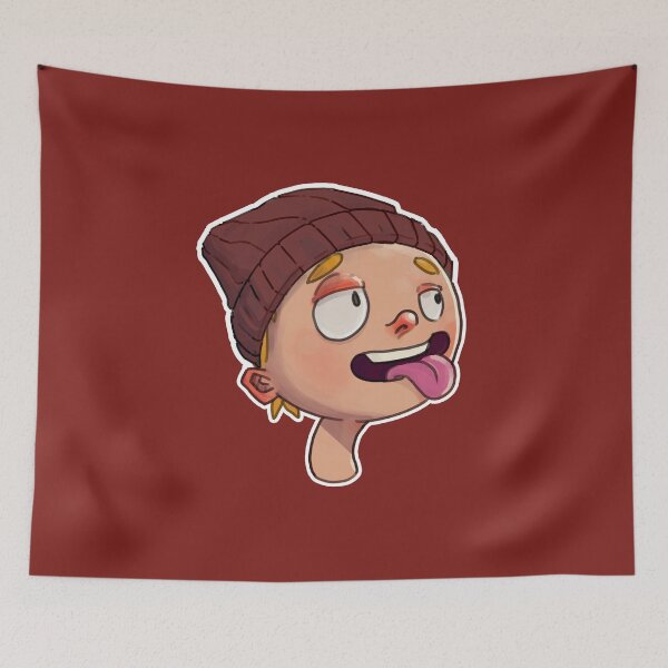 Item preview, Red Hat Cartoon Guy With Tongue Out designed and sold by HyperAtom.