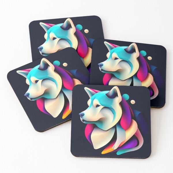 Item preview, Abstract Husky in Vibrant and Coloreful Art - Dogs Portrait designed and sold by Woof-n-Wear.