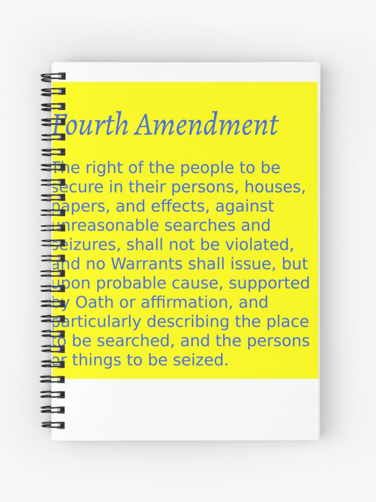 Bill of Rights, US Constitution Spiral Notebook for Sale by  LoveAndDefiance