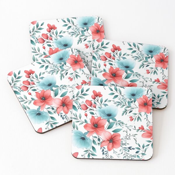 Aperçu de l'œuvre Fleurs d'été minimalistes aquarelles | Motif floral de printemps créée et vendue par BoredF.