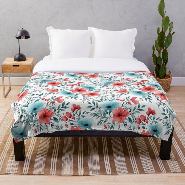 Aperçu de l'œuvre Fleurs d'été minimalistes aquarelles | Motif floral de printemps créée et vendue par BoredF.